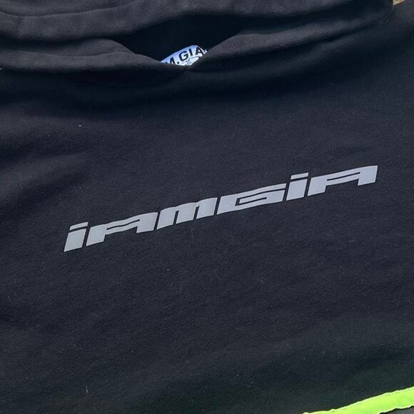 I.AM.GIA Mercury Striped Reflective Cropped Hoodie Sweatshirt Sz S - Picture 6 of 6